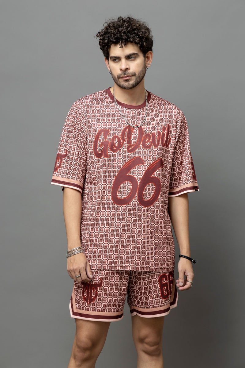 Go Devil 66 Printed Graphic Co-Ord Set For Men - Image 1